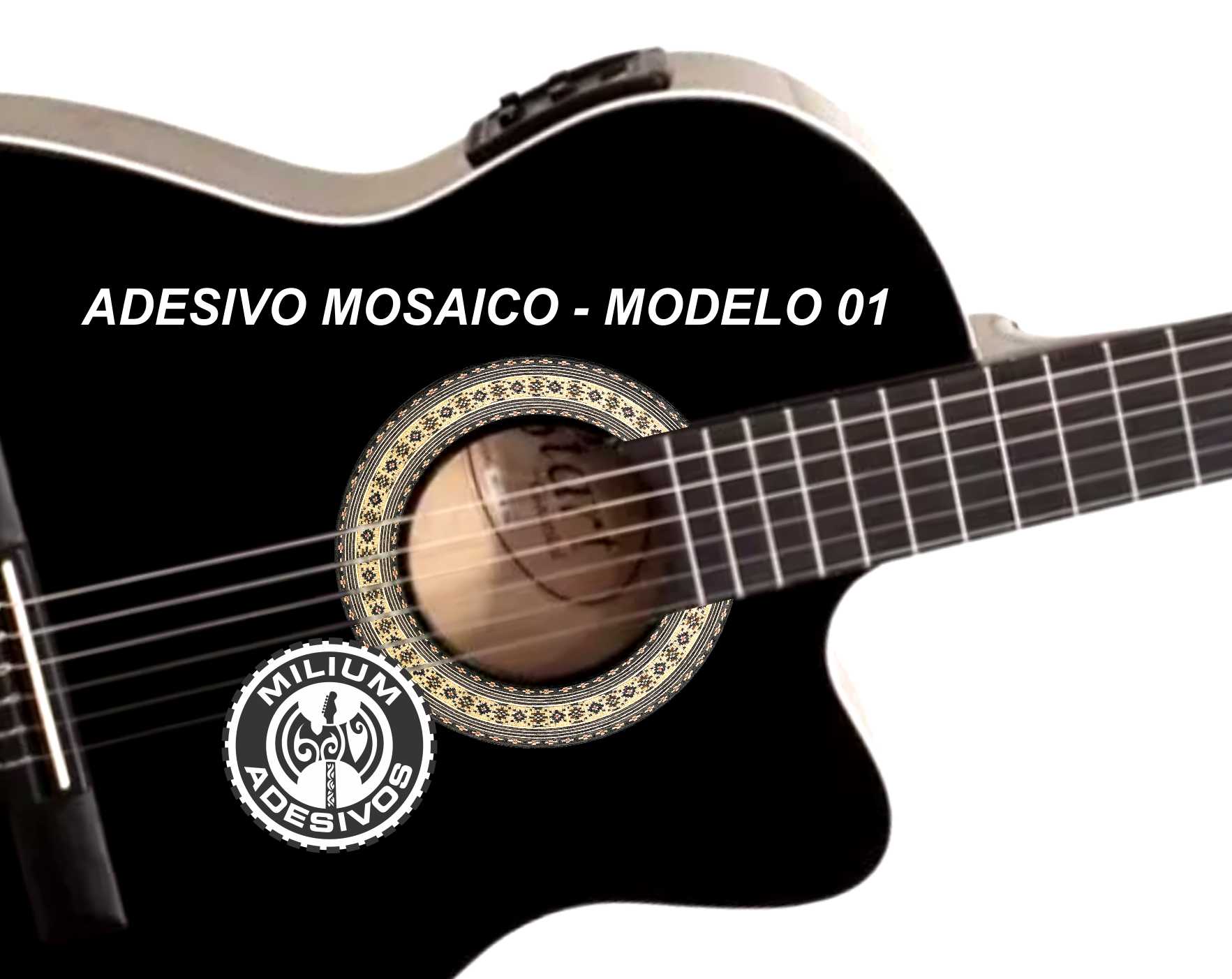 01 Adesivo Roseta Violão