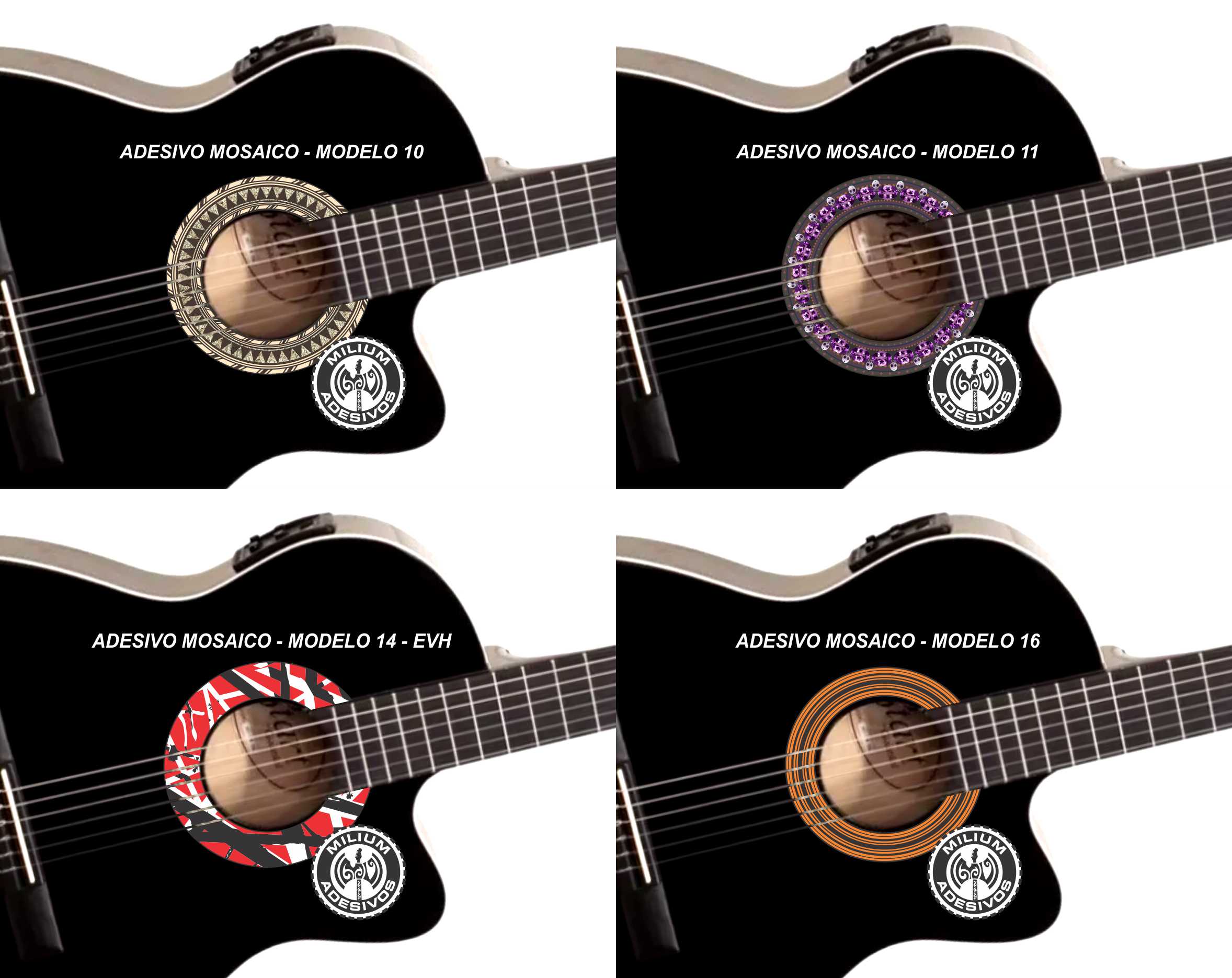 02 Adesivos Rosetas p/ Violão
