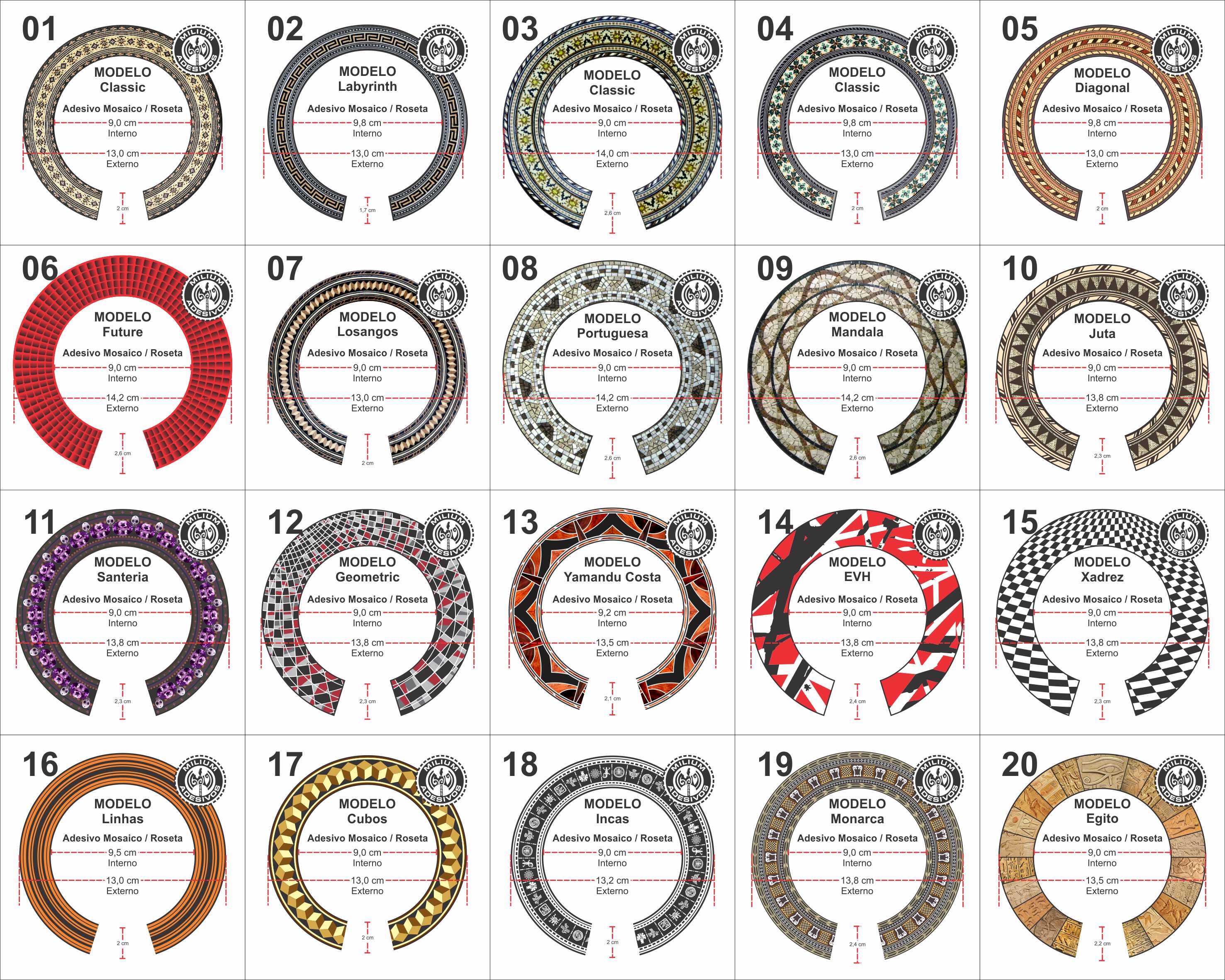 02 Adesivos Rosetas p/ Violão