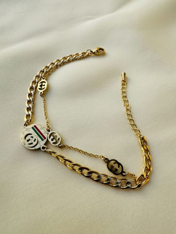 Elegant Gold-Tone Charm Bracelet