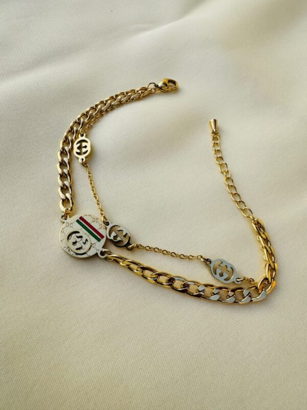 Elegant Gold-Tone Charm Bracelet