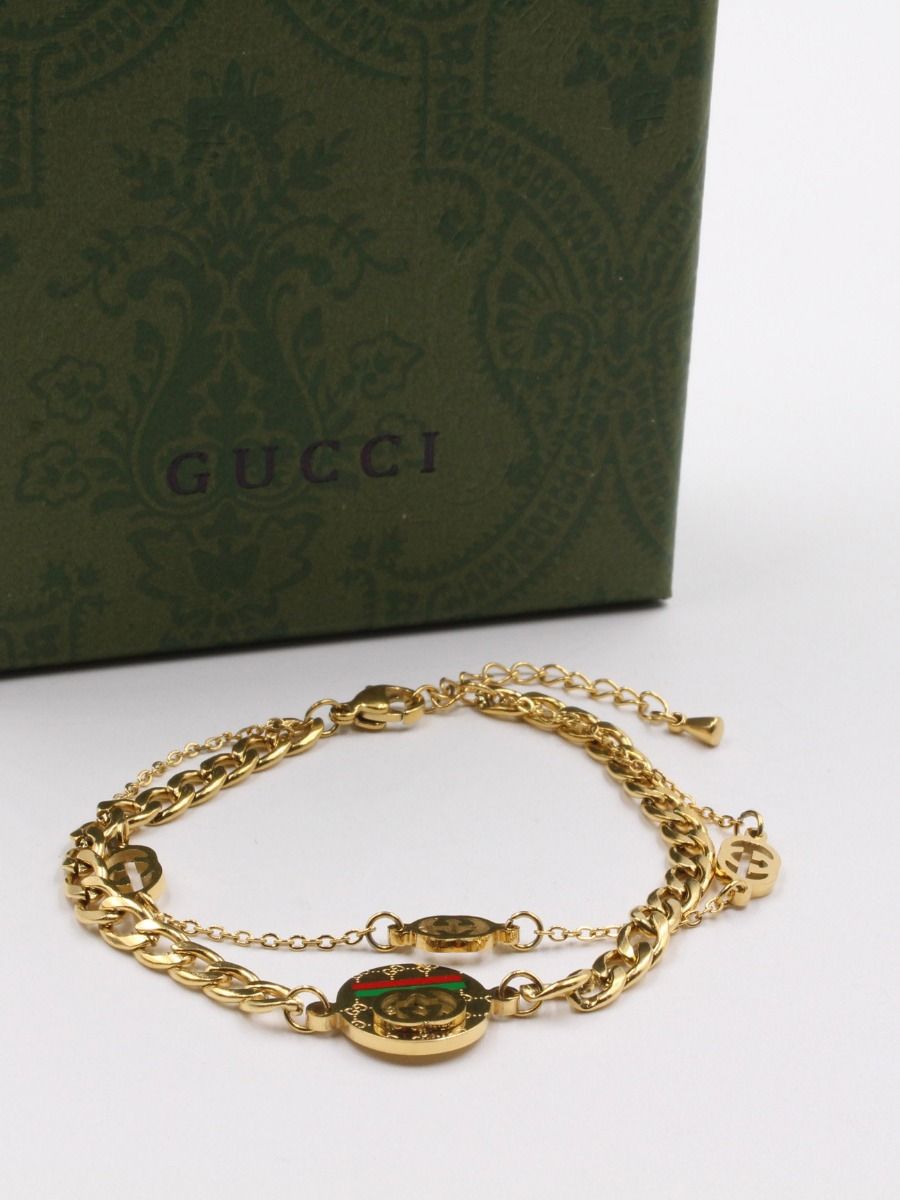 Elegant Gold-Tone Charm Bracelet