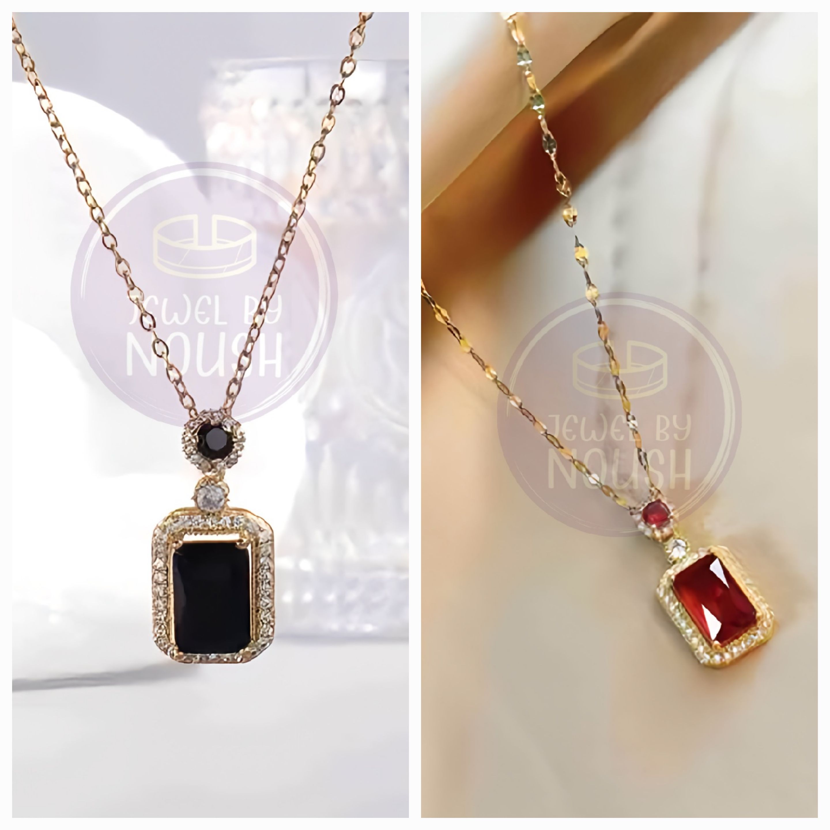 Crimson Charm Faux Ruby Necklace