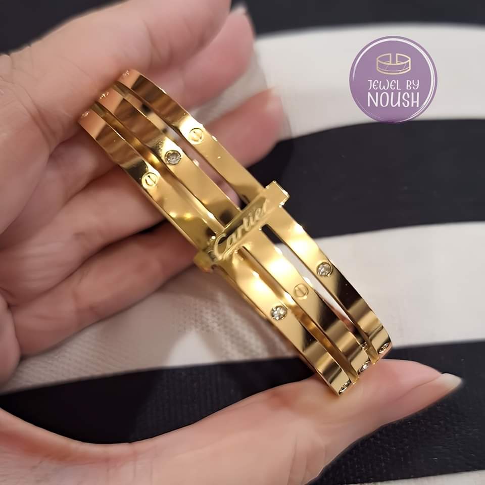 18K Gold-Plated Car tier-Inspired Bracelet