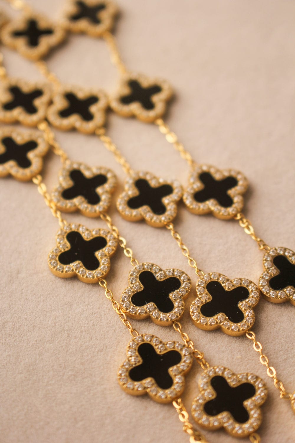 Chic Elegance Clover With Stones Bracelet