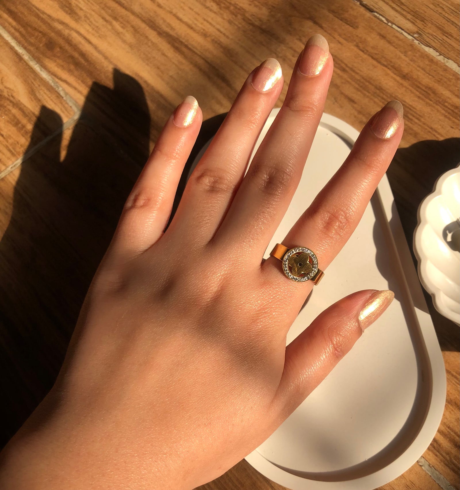 Enchanted Clover Gemstone Ring