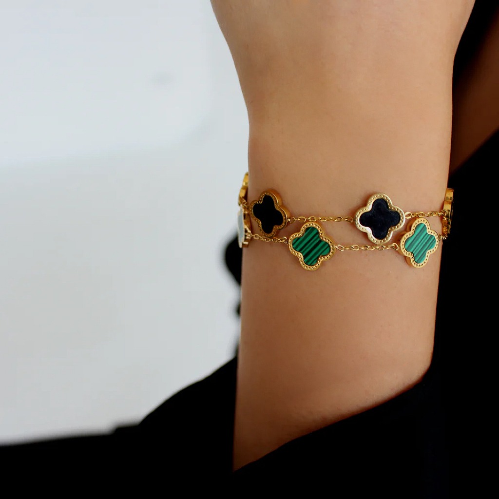 18k Gold Plated Four Leaf Clover Bracelets