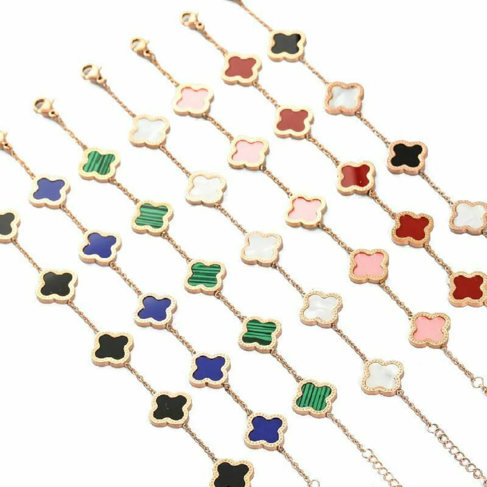 18k Gold Plated Four Leaf Clover Bracelets