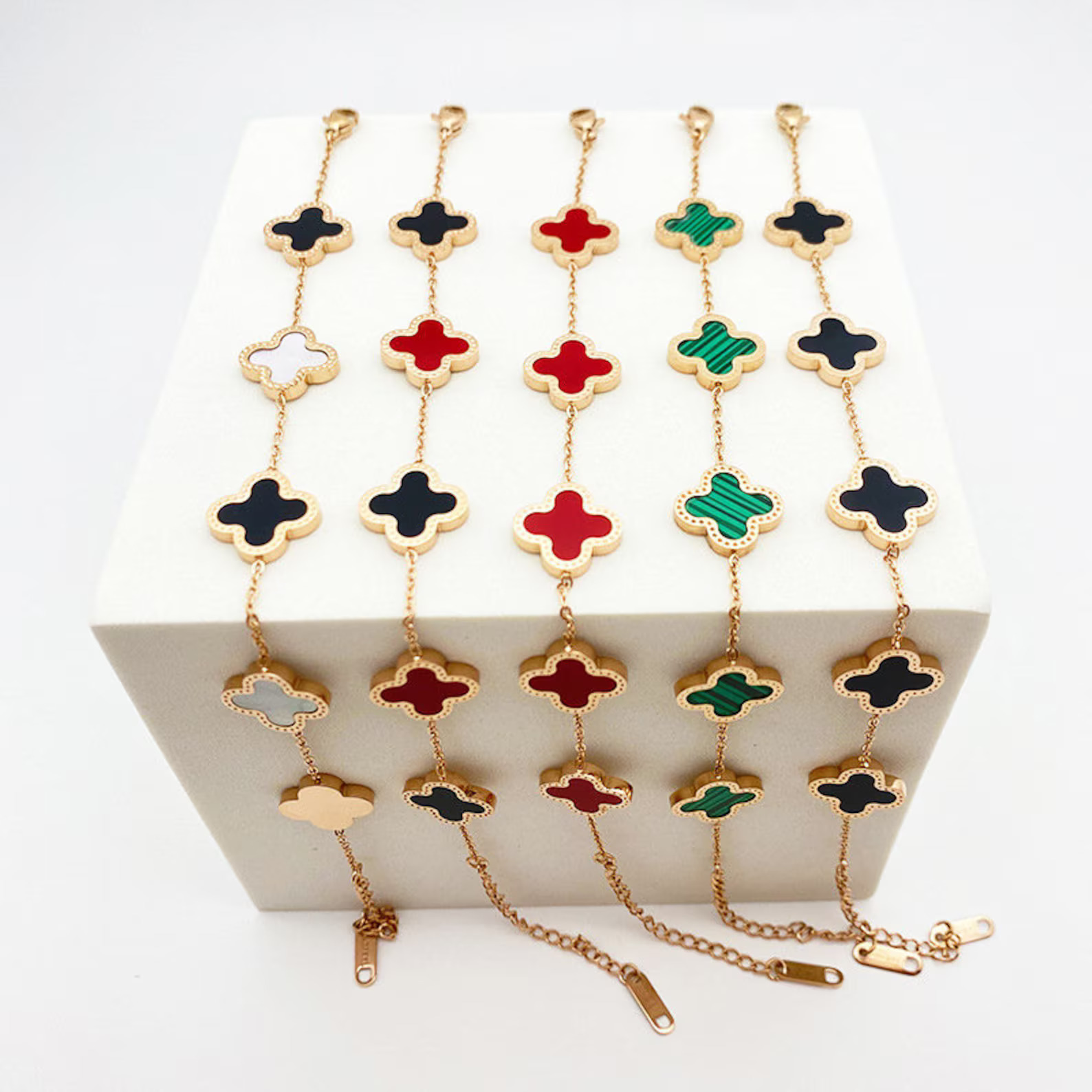 18k Gold Plated Four Leaf Clover Bracelets