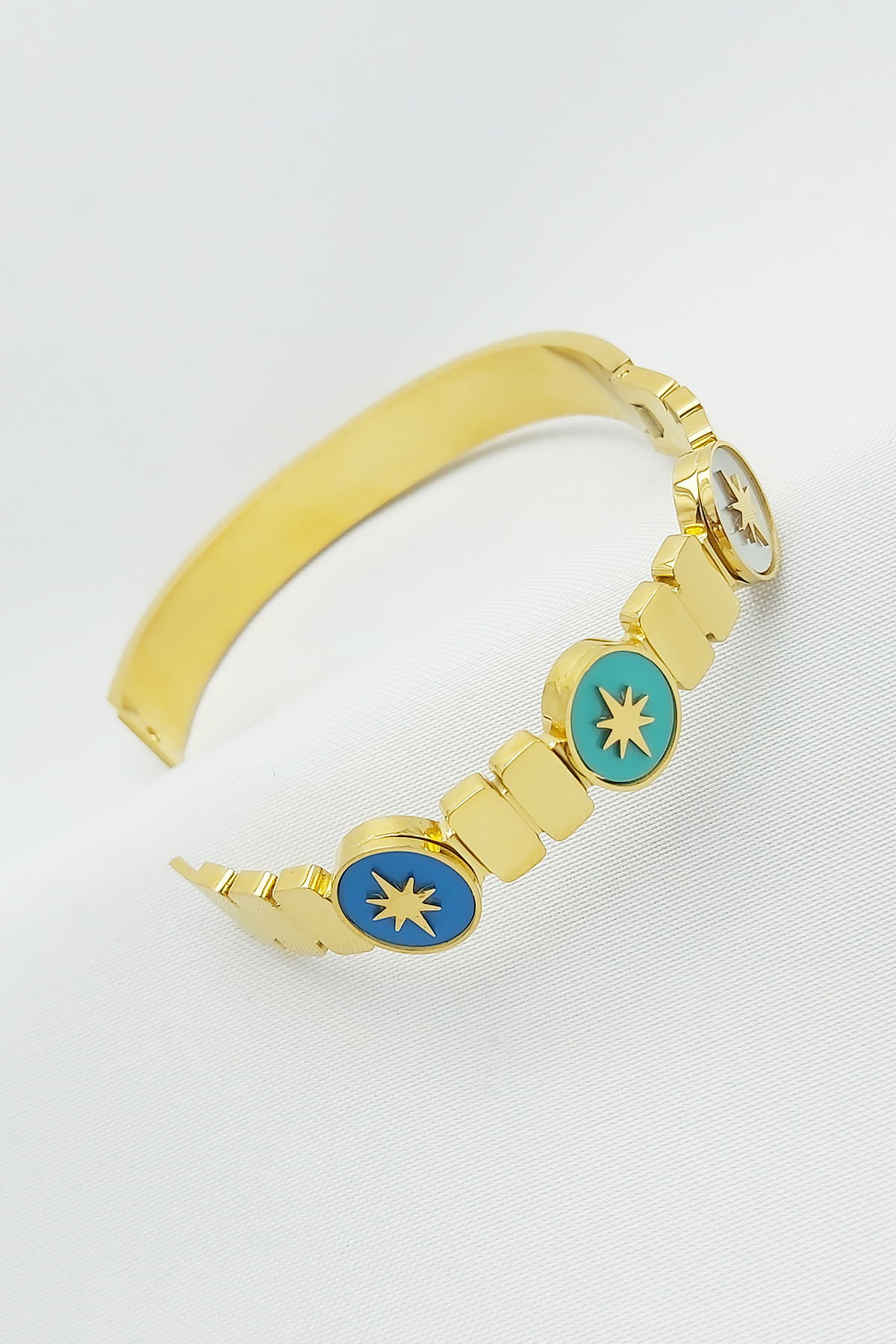 Stellar Charm Bracelet with Turquoise & White Accents