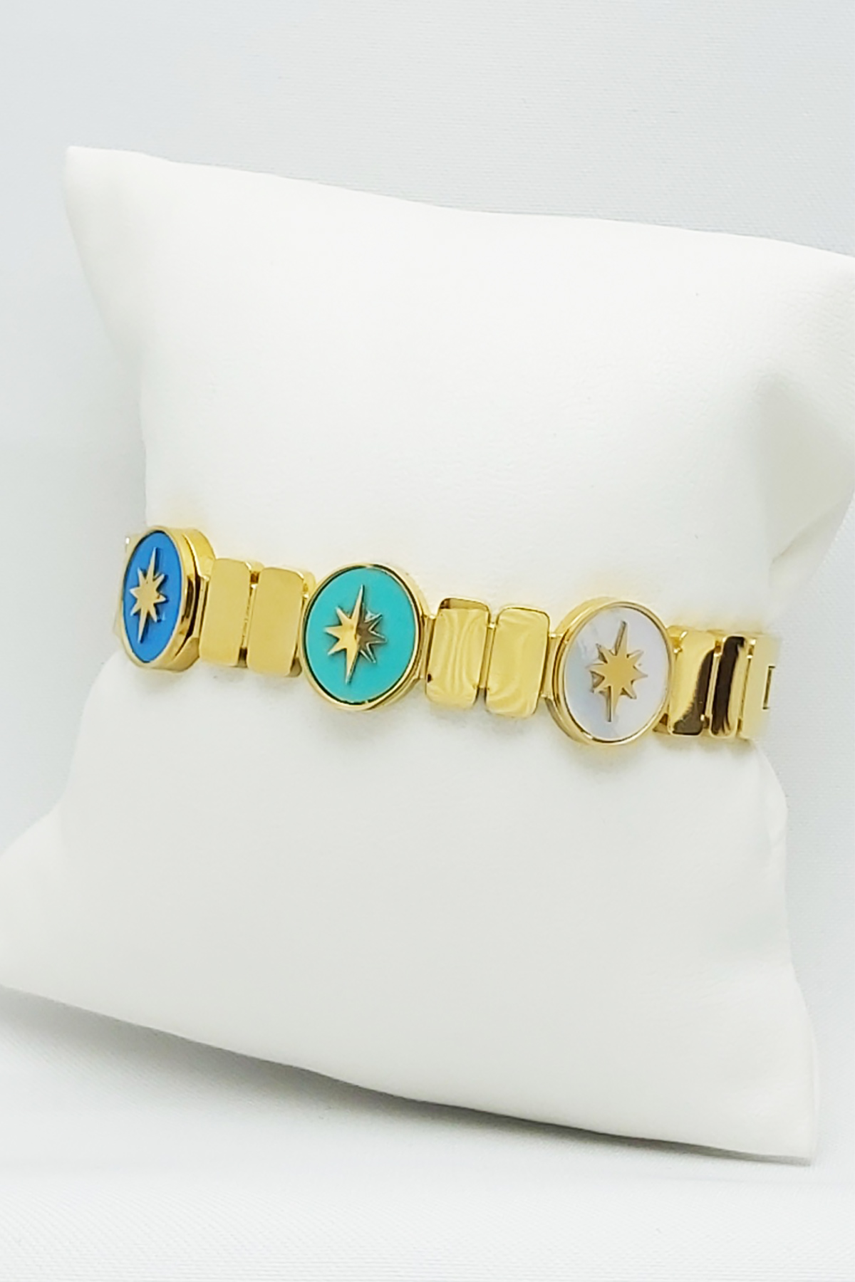 Stellar Charm Bracelet with Turquoise & White Accents