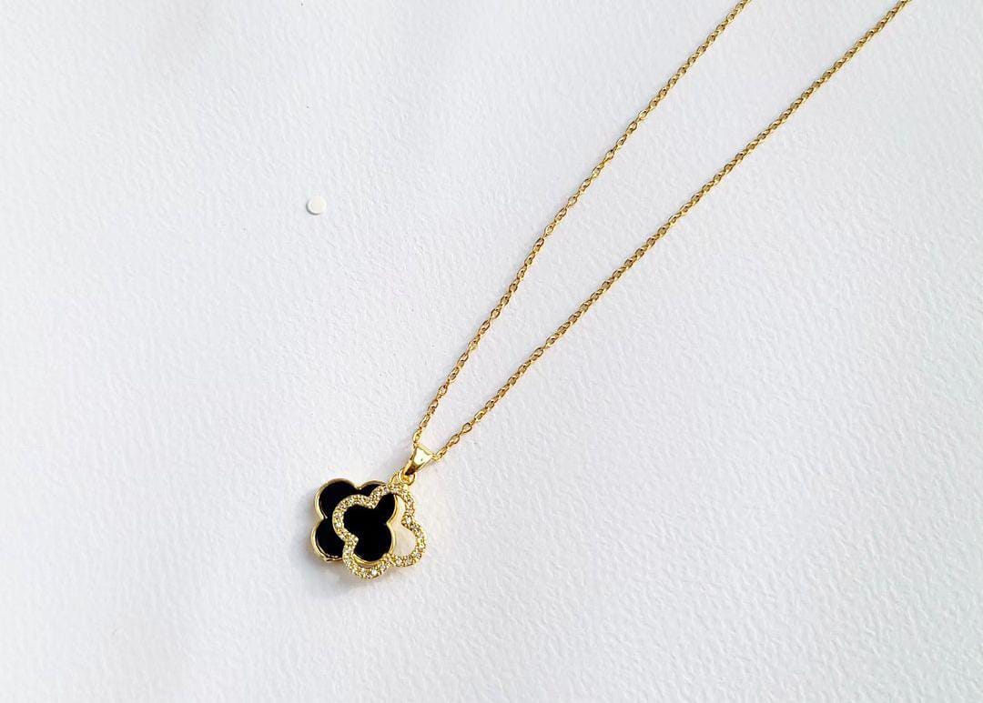 Golden Clover Charm Necklace