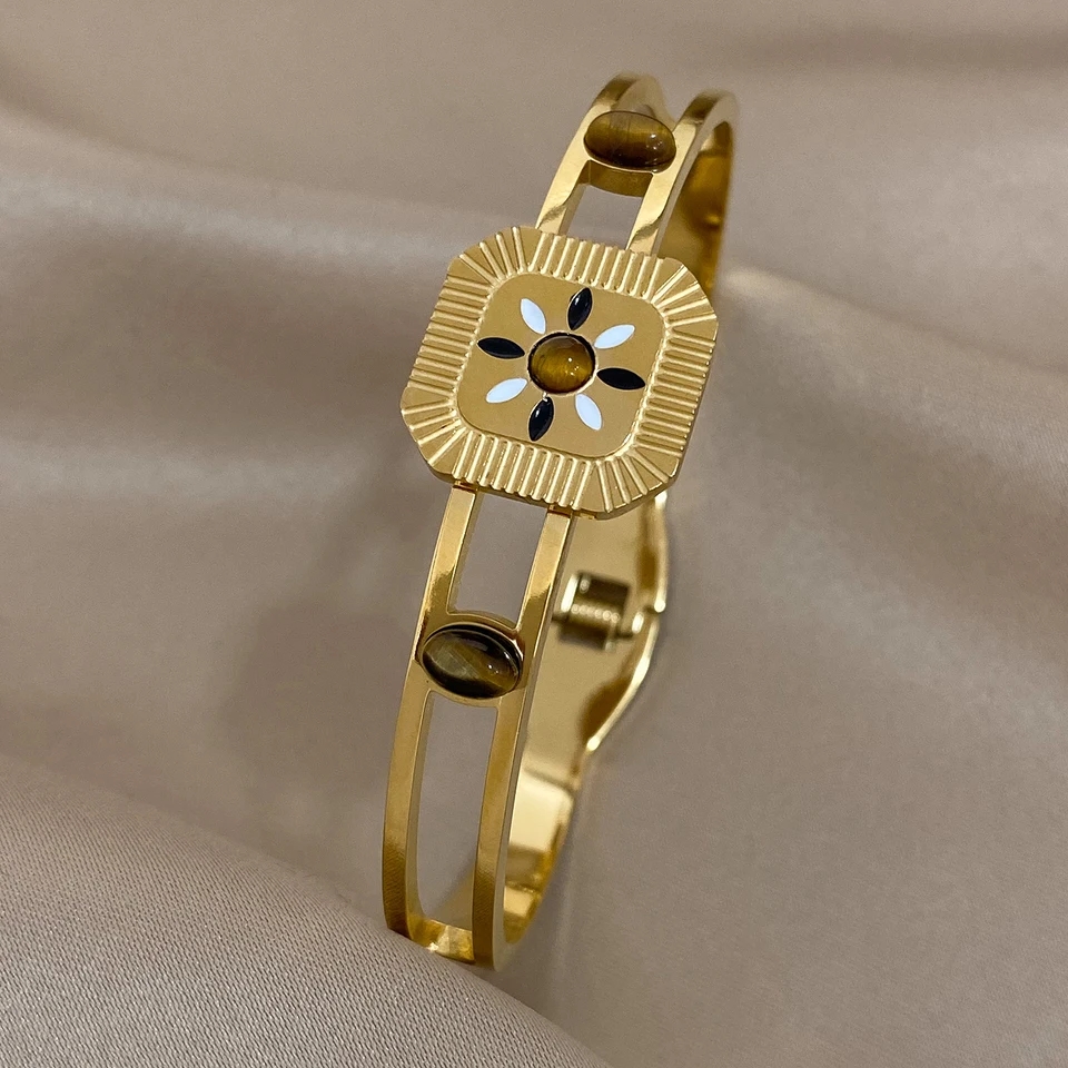 Enchanted Garden Gold-Tone Bangle
