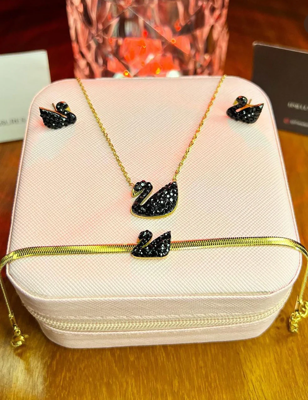 Swan-Duck Elegance Set with Snake Bracelet