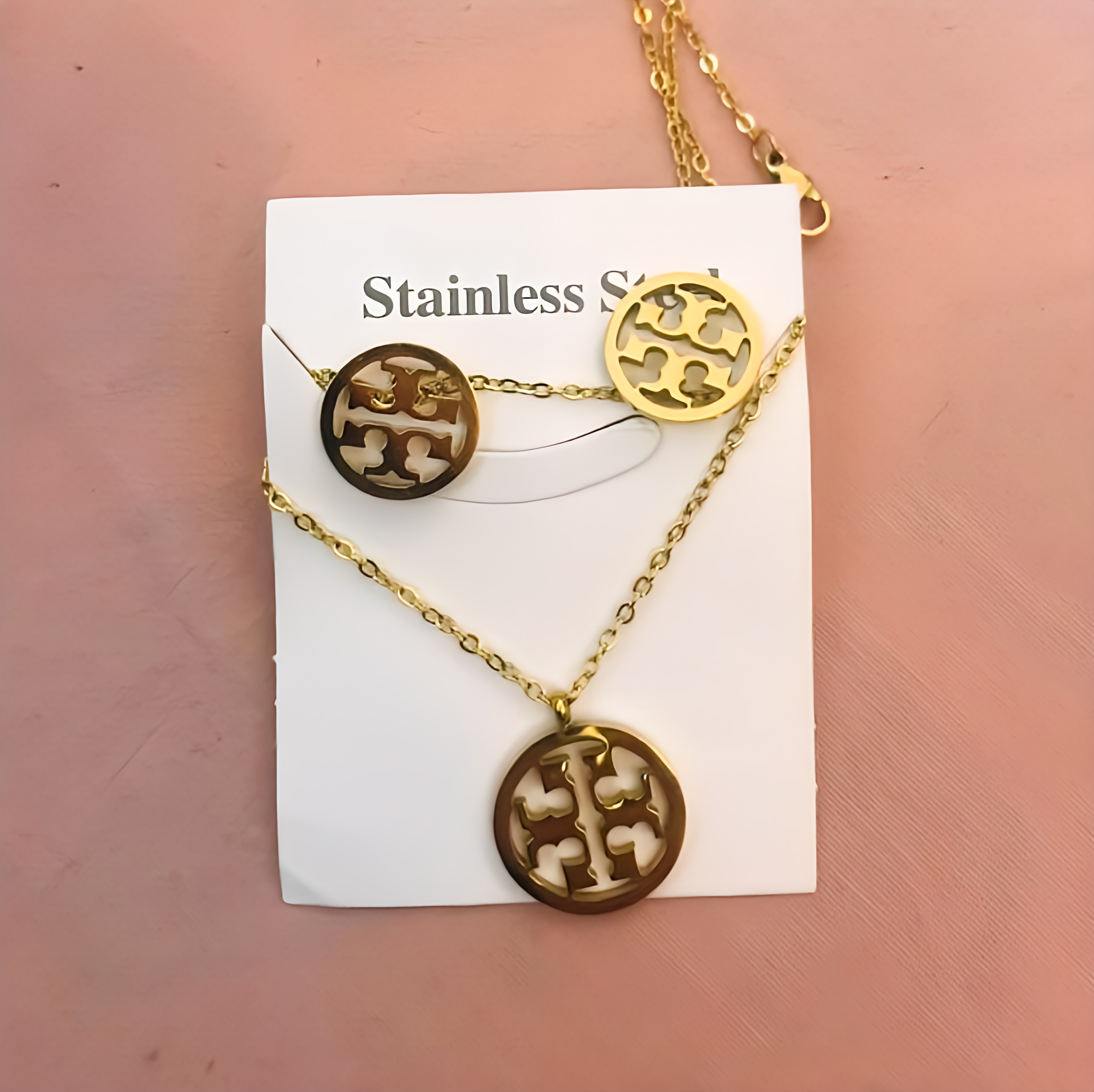 Radiant Elegance - Gold-Toned Jewelry Set