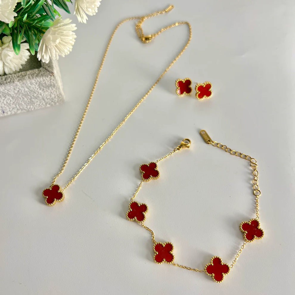Clover Charm Jewelry Set
