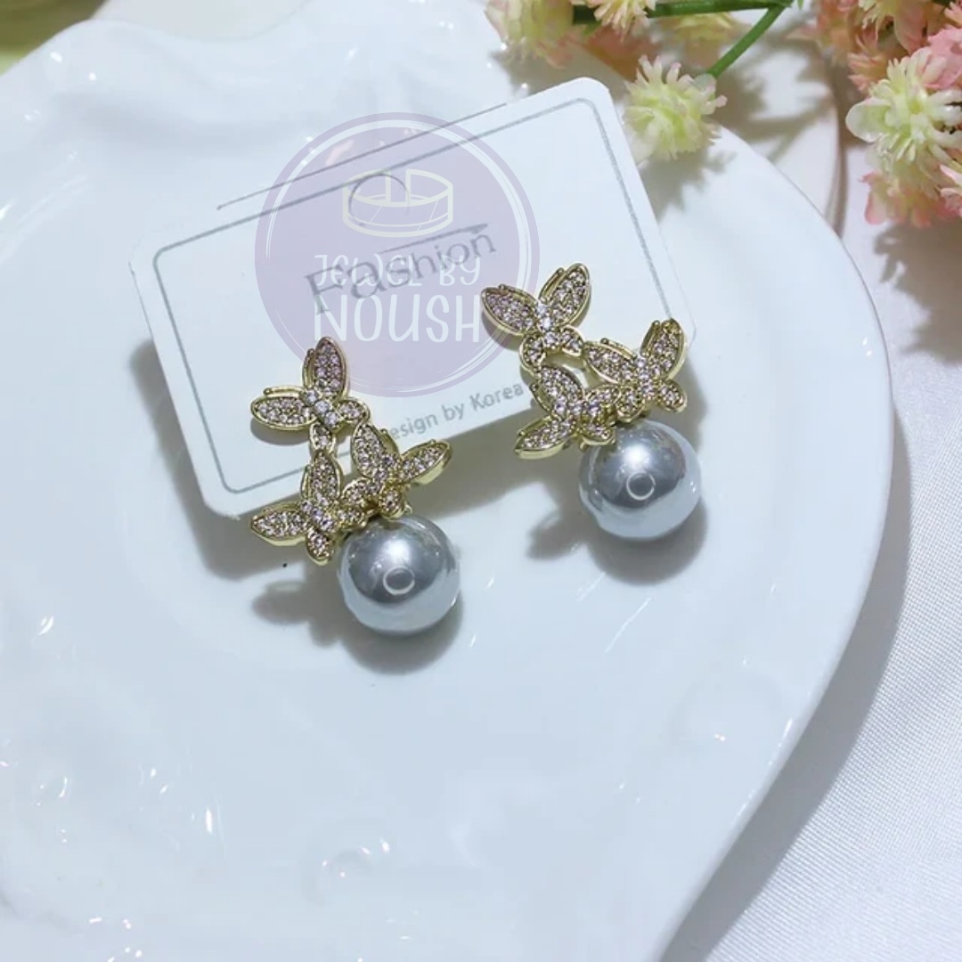Butterfly Dreams Pearl Earrings