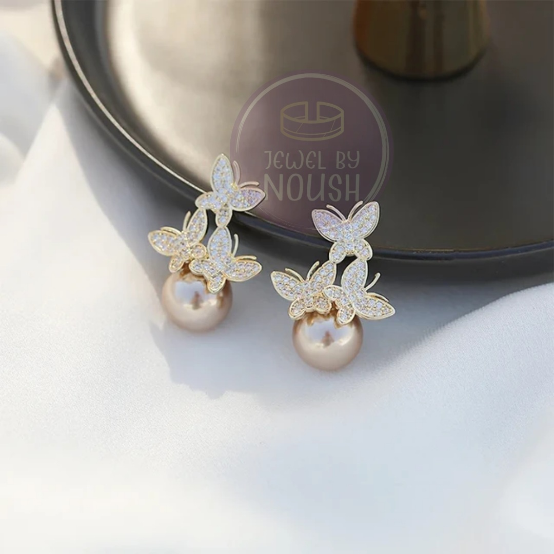 Butterfly Dreams Pearl Earrings