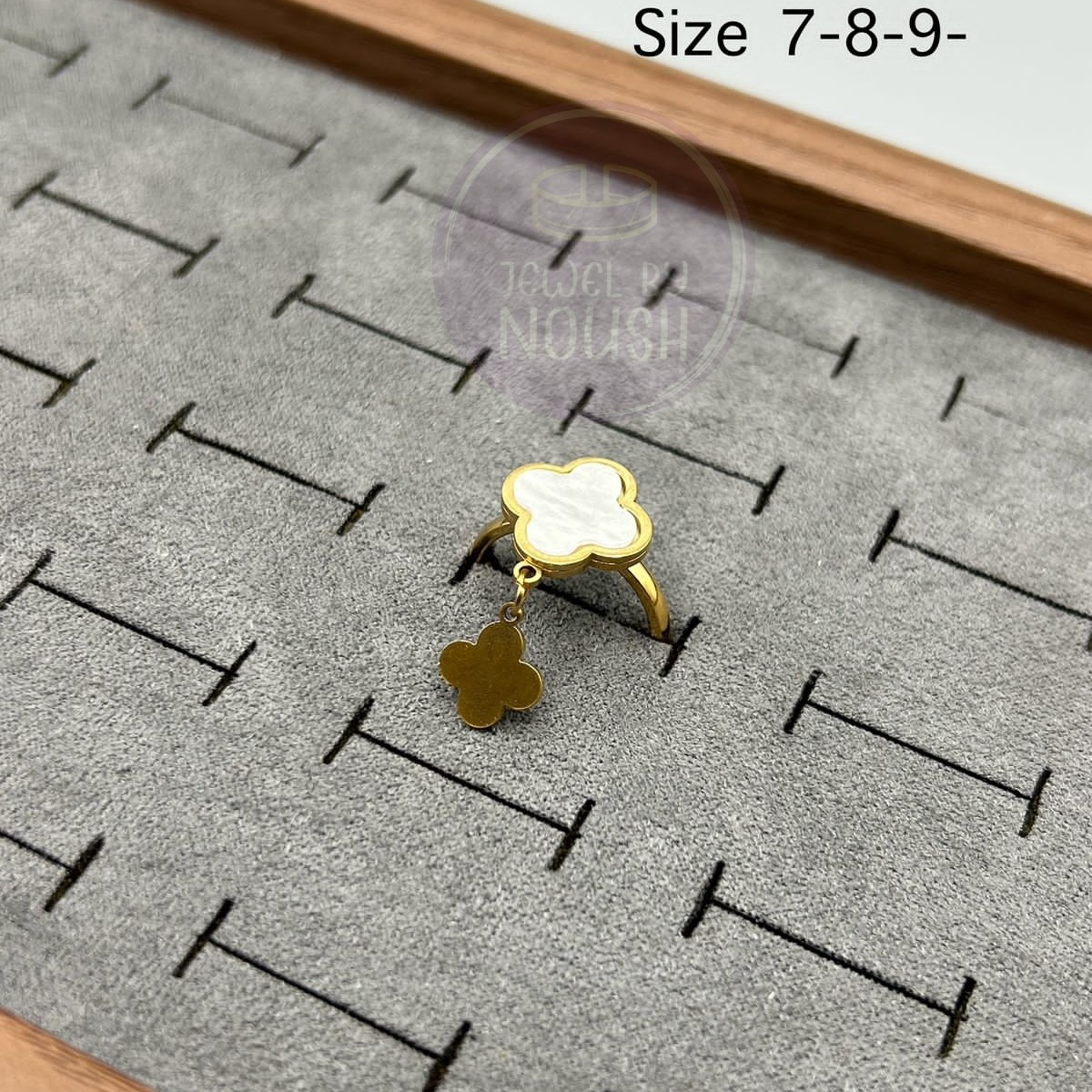 Clover Charm Gold Platted Rings