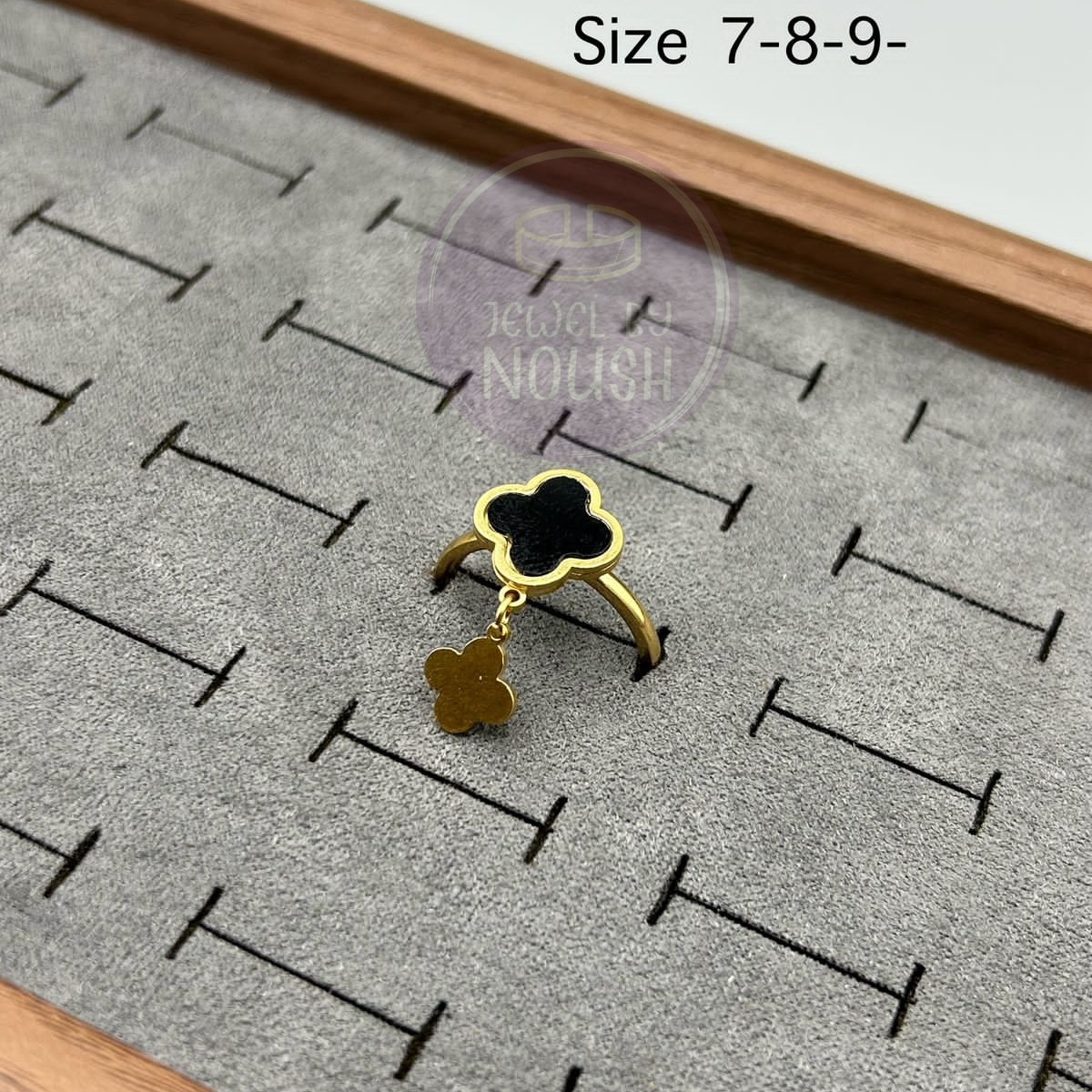 Clover Charm Gold Platted Rings