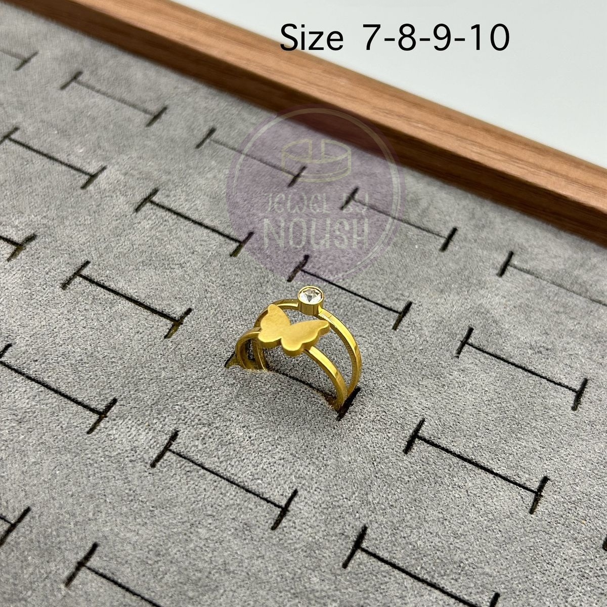 Butterfly Brilliance Gold Platted Ring