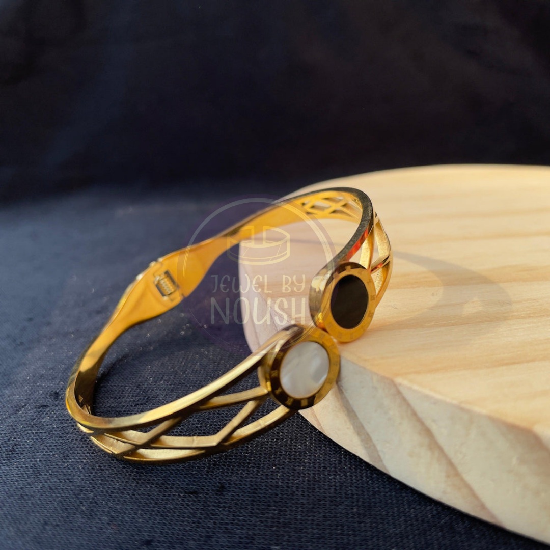 Double Roman Black and White Bracelet