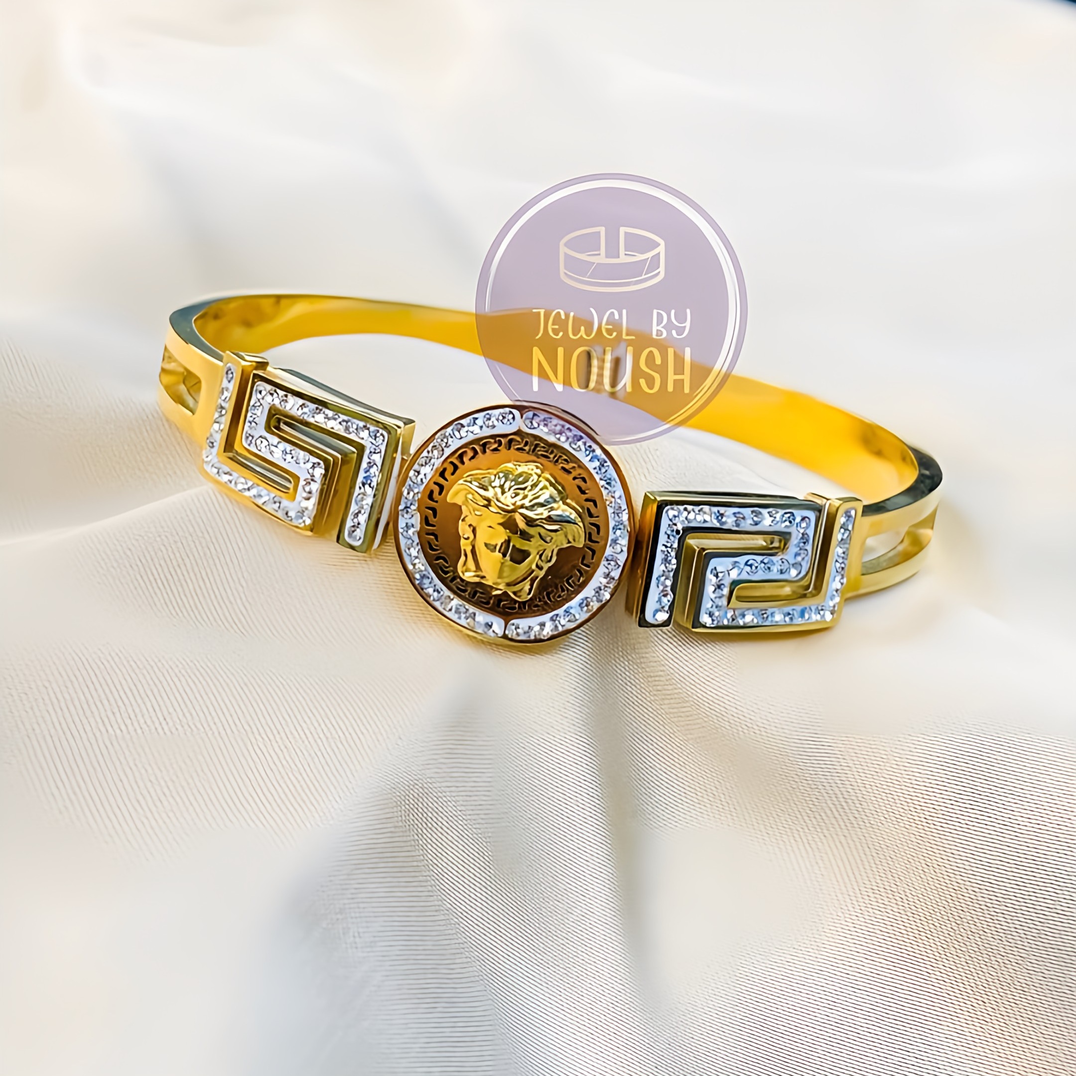 Medusa Face Handcuff Bracelet