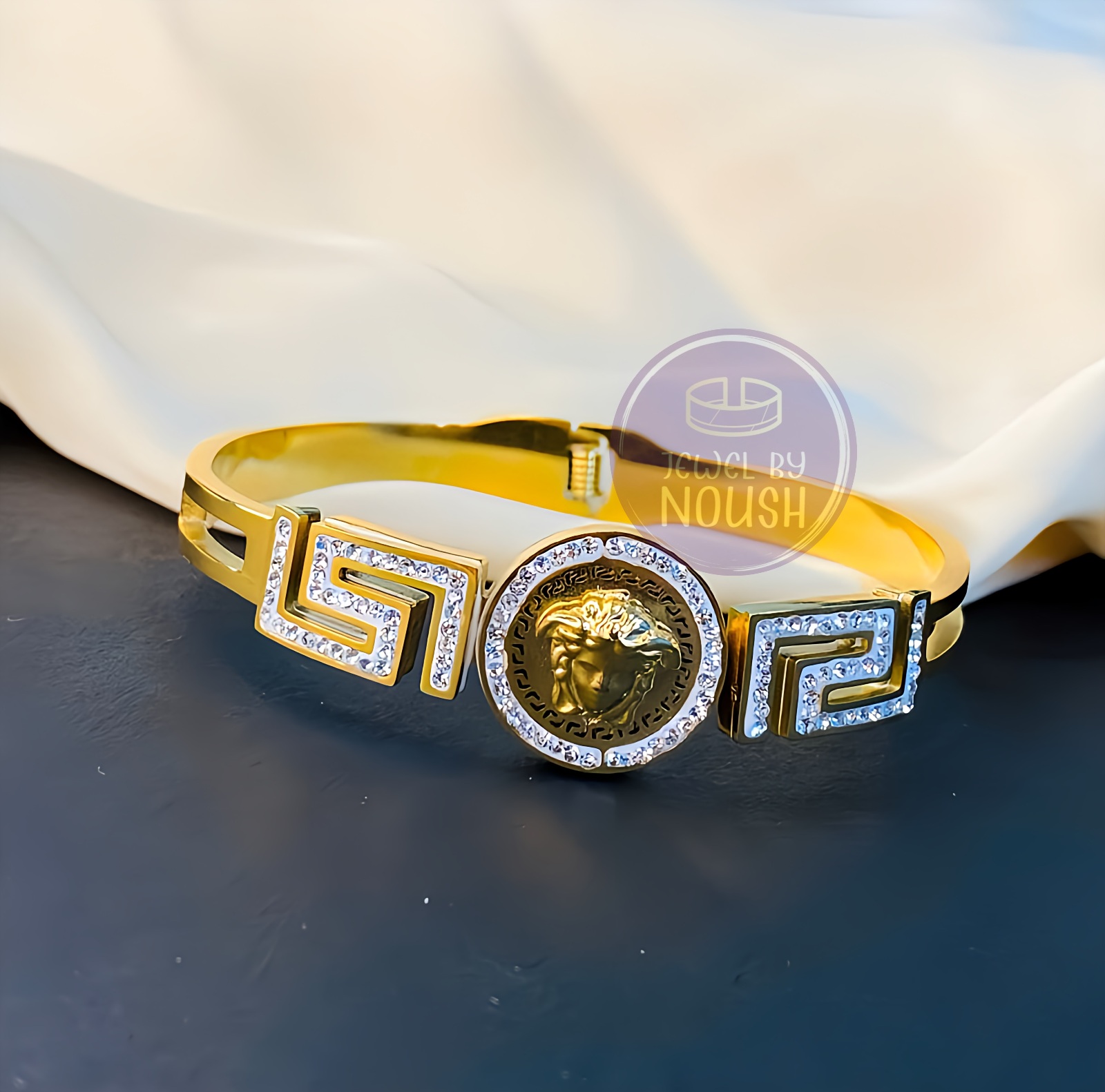 Medusa Face Handcuff Bracelet