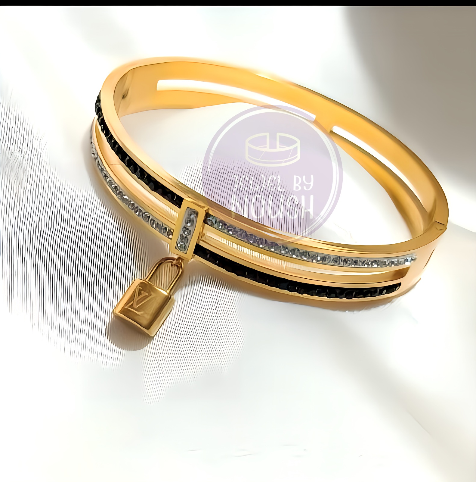 Lock of Luxury Charm Bangle