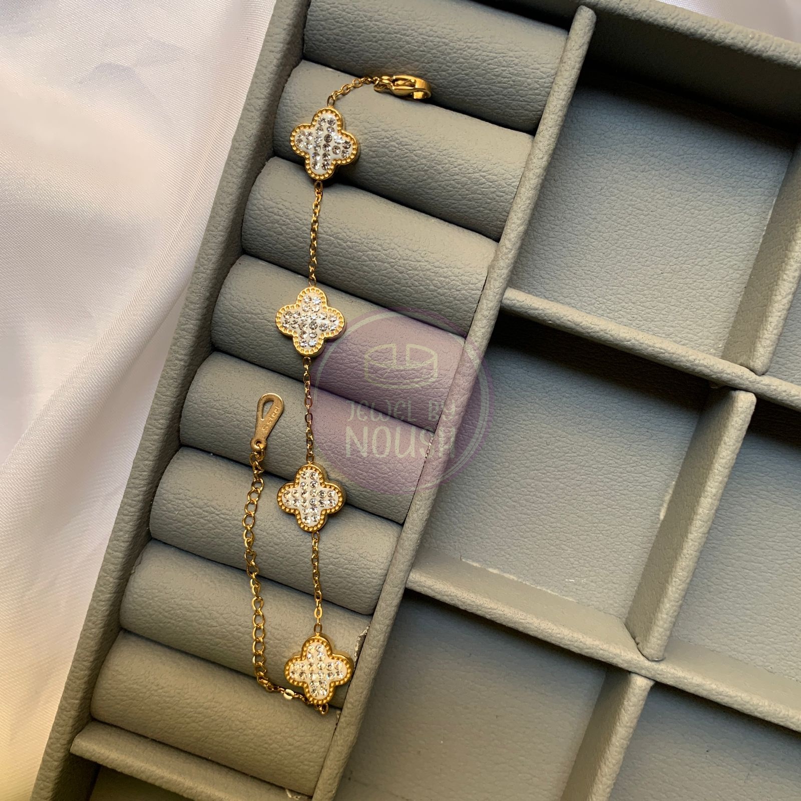 Crystal Clover Charm Bracelets