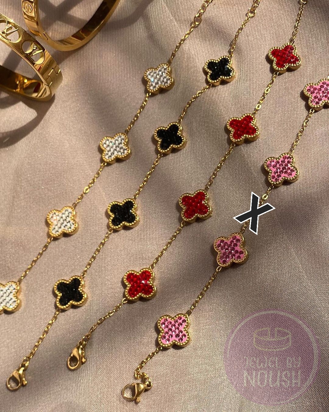 Crystal Clover Charm Bracelets