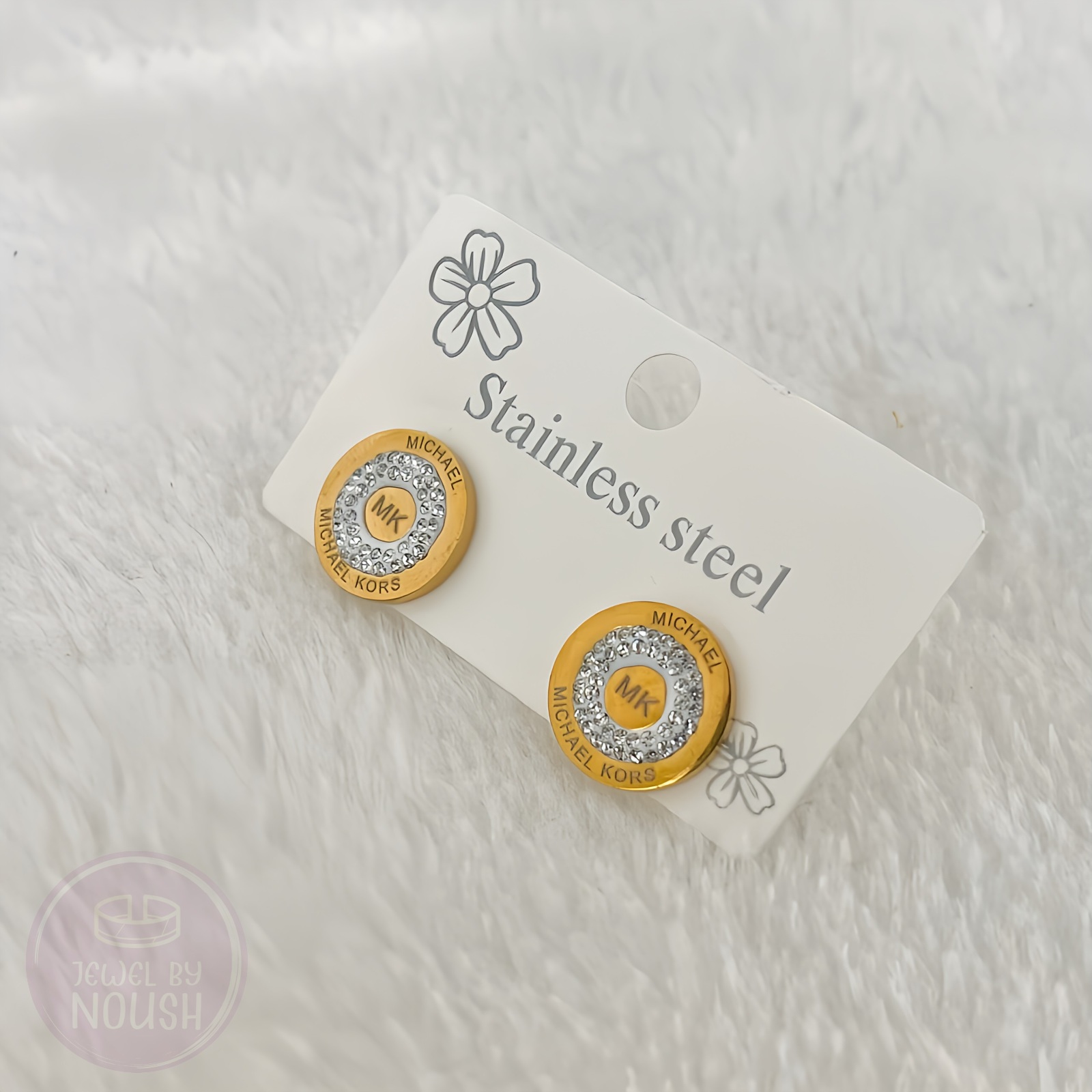 MK - Stainless Steel Gemstone Studs