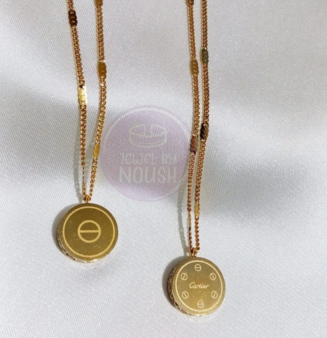 Cartier-Inspired Roman Numeral Pendant