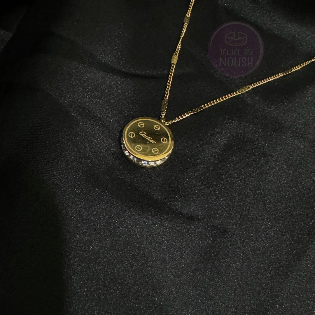 Cartier-Inspired Roman Numeral Pendant