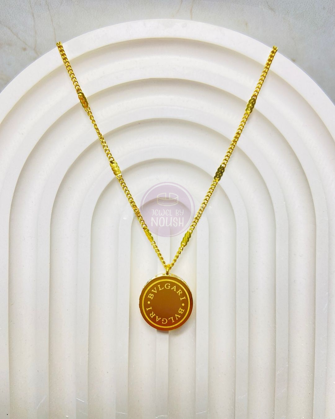 Bvlgari Inspired - Stones Sided Pendant