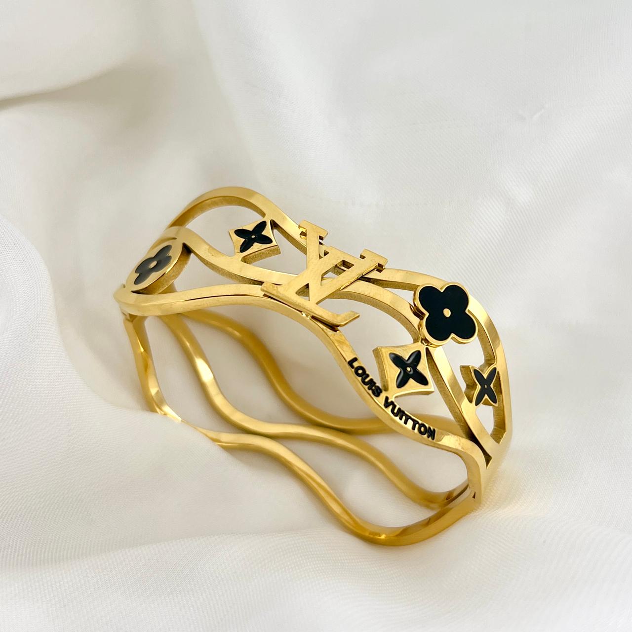 LV Elegance - Gold Cut-Out Bracelet