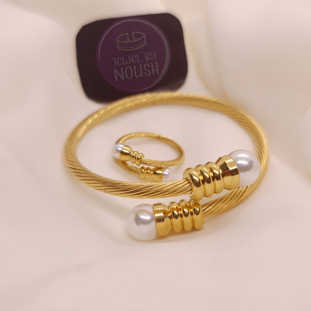 “Pearl Harmony” Bracelet and Ring Set