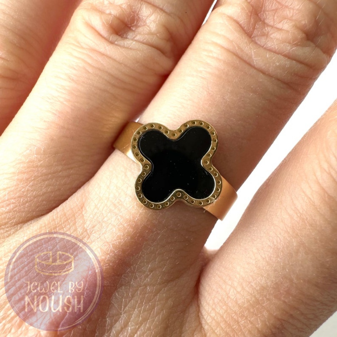 Clover Charm Ring Adjustable Size