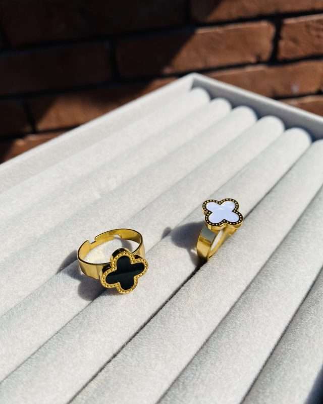 Clover Charm Ring Adjustable Size