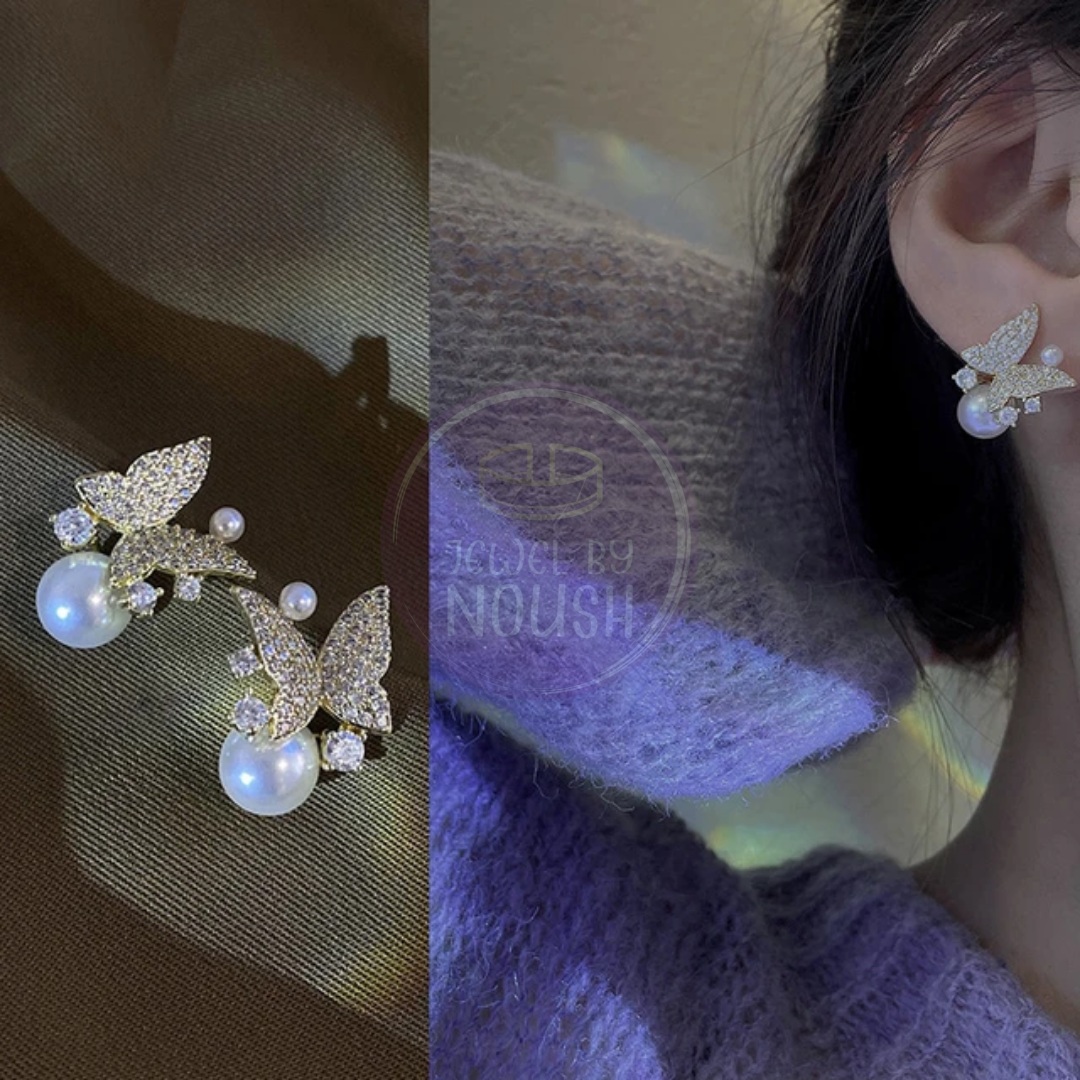 Pearlescent Butterfly Earrings