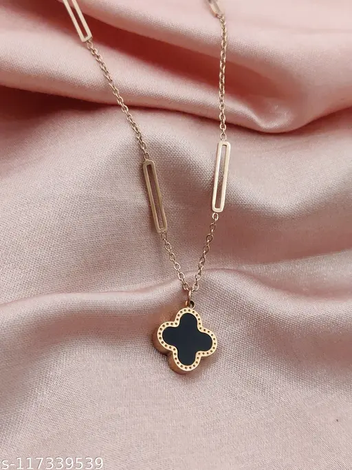Reversible Clover Charm Necklace