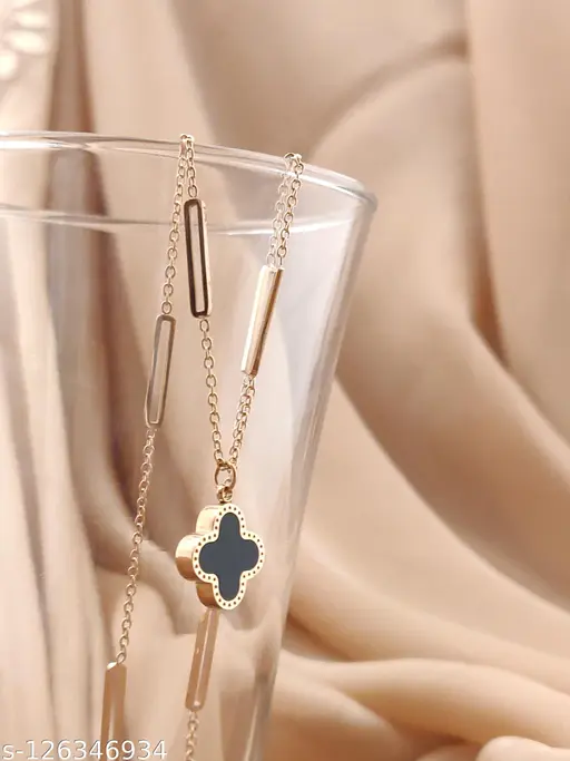 Reversible Clover Charm Necklace