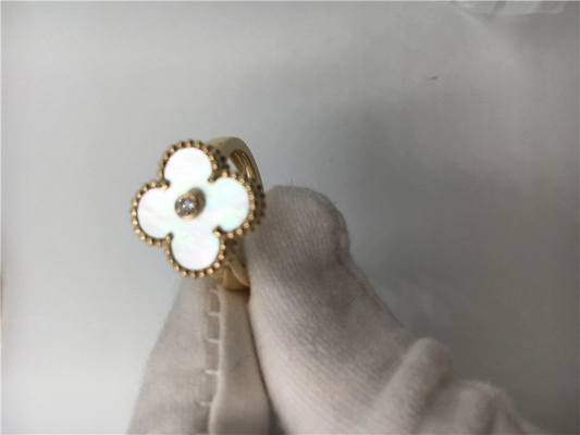 Colorful Clover Stone Ring Adjustable Size