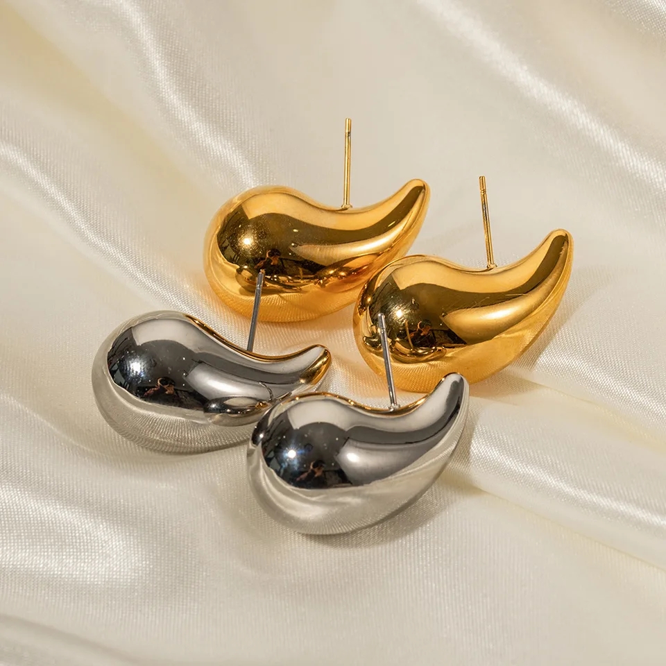 Lustrous Duo Teardrop Earrings