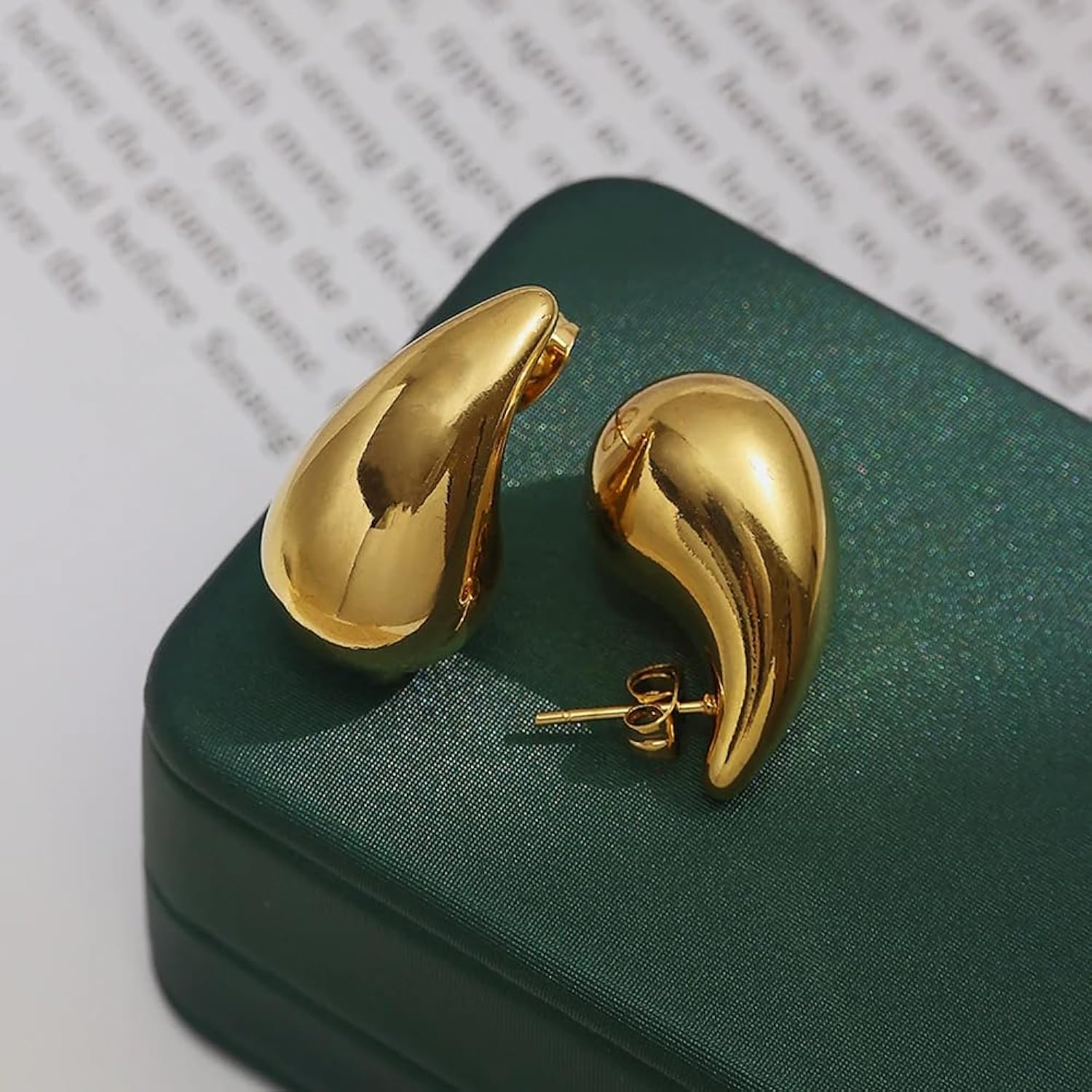 Lustrous Duo Teardrop Earrings