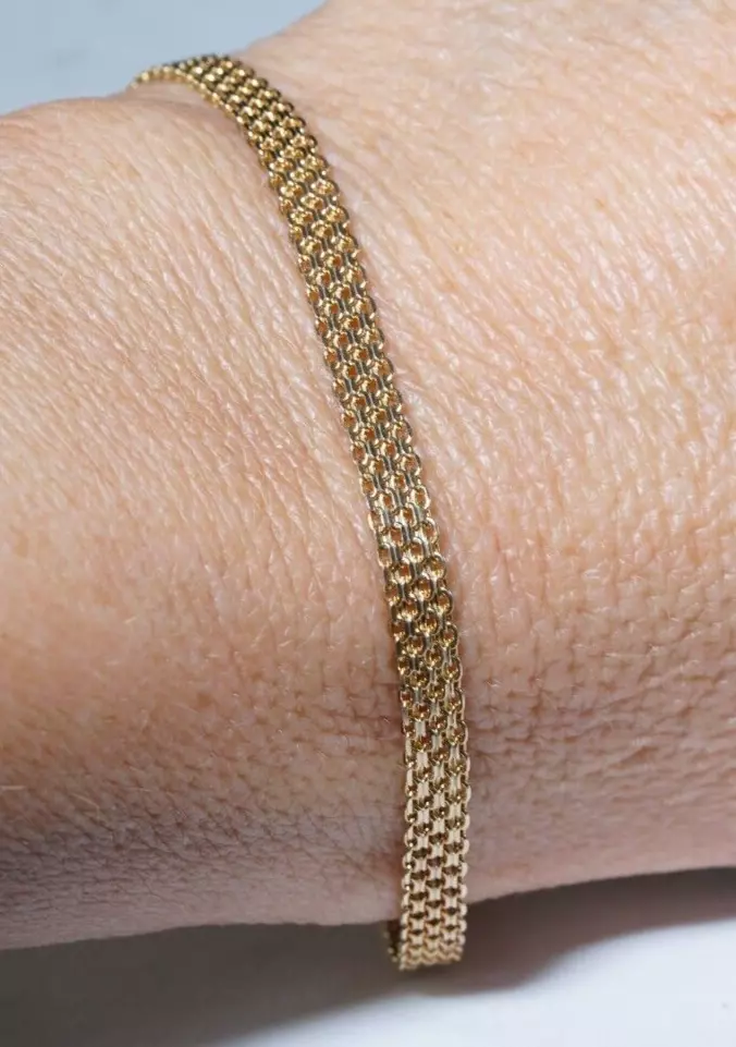 Gold Mesh Bracelet and Anklet