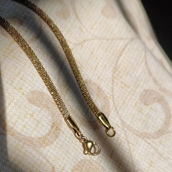 Gold Mesh Bracelet and Anklet