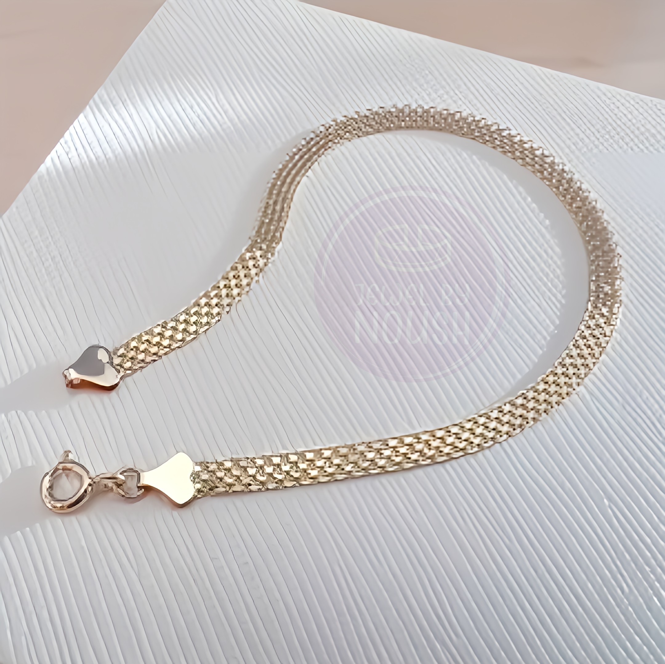 Gold Mesh Bracelet and Anklet