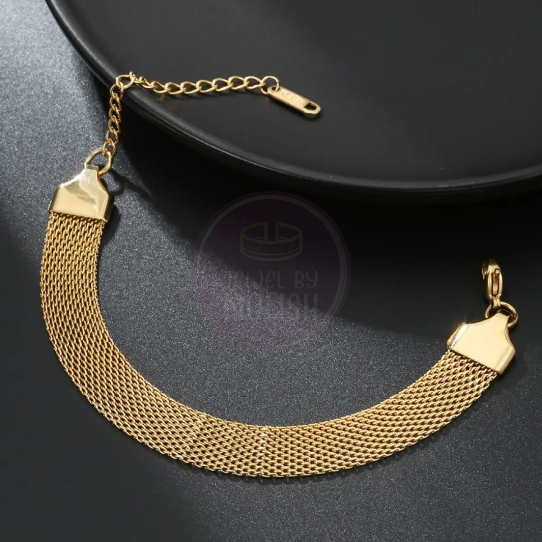 Golden Mesh Unisex Bracelet