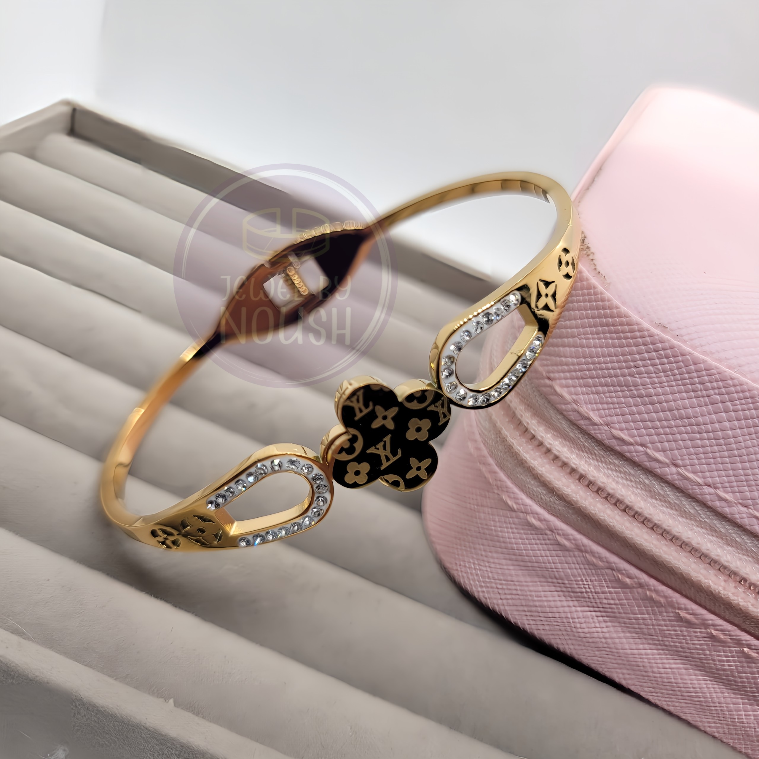 Louis Vuitton-Inspired Gold Bracelet